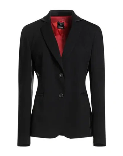 Hanita Woman Blazer Black Size 2 Polyester, Elastane
