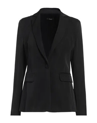 Hanita Woman Blazer Black Size 4 Polyester, Elastane