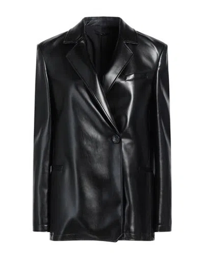 Hanita Woman Blazer Black Size 8 Polyurethane