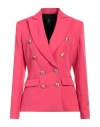 Hanita Woman Blazer Fuchsia Size 10 Polyester, Elastane In Pink