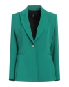 Hanita Woman Blazer Light Green Size 6 Polyester, Elastane In Green