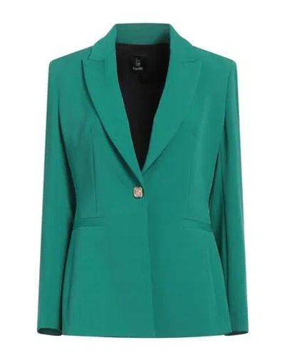 Hanita Woman Blazer Light Green Size 6 Polyester, Elastane