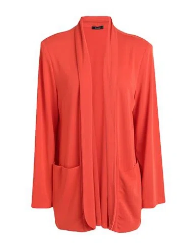 Hanita Woman Blazer Orange Size 8 Polyester, Elastane