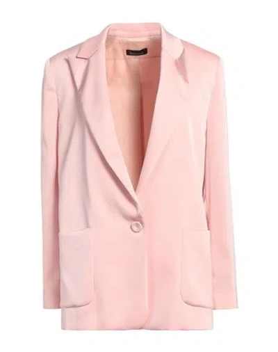 Hanita Woman Blazer Pink Size 4 Polyester, Elastane