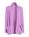 Hanita Woman Blazer Purple Size 8 Polyester, Elastane