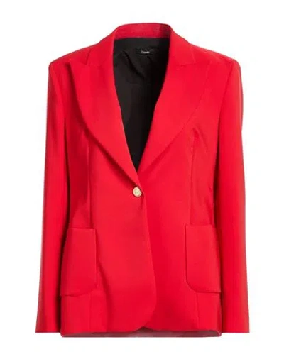 Hanita Woman Blazer Red Size 8 Polyester, Elastane