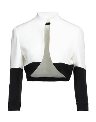 Hanita Woman Blazer White Size 12 Polyester, Elastane