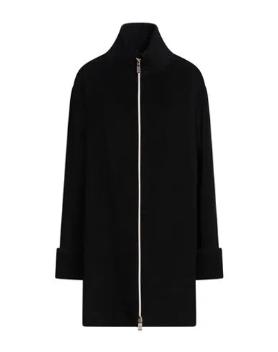 Hanita Woman Coat Black Size 14 Wool, Nylon
