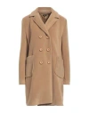 Hanita Woman Coat Camel Size L Polyester In Beige