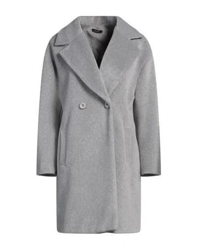 Hanita Woman Coat Grey Size M Polyester, Viscose, Nylon, Elastane