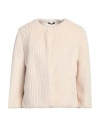 Hanita Woman Jacket Beige Size L Polyester