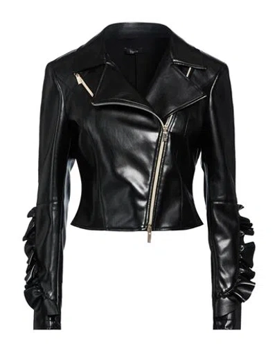 Hanita Woman Jacket Black Size 2 Polyester, Elastane