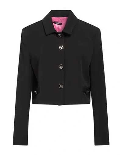 Hanita Woman Jacket Black Size 8 Polyester, Elastane, Viscose