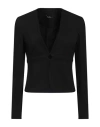Hanita Woman Jacket Black Size 8 Polyester, Nylon, Elastane In Black