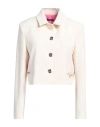 Hanita Woman Jacket Ivory Size 8 Polyester, Elastane, Viscose In White