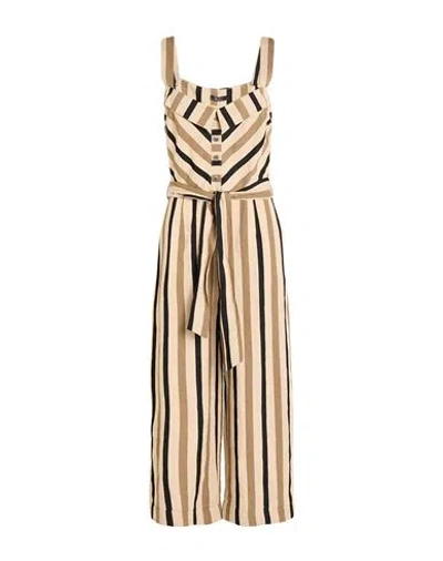 Hanita Woman Jumpsuit Beige Size Xs Cotton In Neutral