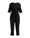 Hanita Woman Jumpsuit Black Size M Polyester, Elastane In Black