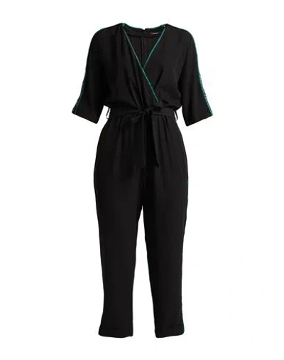 Hanita Woman Jumpsuit Black Size M Polyester, Elastane