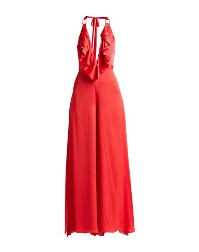 Hanita Woman Jumpsuit Tomato Red Size M Polyester