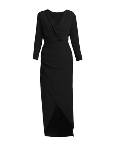 Hanita Woman Maxi Dress Black Size Xl Polyester, Elastane