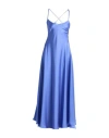 Hanita Woman Maxi Dress Blue Size L Polyester