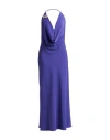 Hanita Woman Maxi Dress Blue Size L Polyester, Elastane In Blue