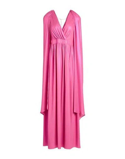 Hanita Woman Maxi Dress Fuchsia Size M Polyester In Pink