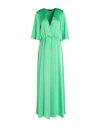 Hanita Woman Maxi Dress Green Size S Polyester In Green