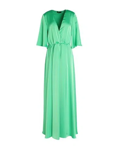 Hanita Woman Maxi Dress Green Size S Polyester