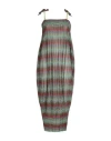 Hanita Woman Maxi Dress Light Green Size M Polyester In Green