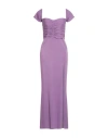 Hanita Woman Maxi Dress Light Purple Size L Viscose, Polyester, Nylon, Elastane