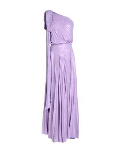 Hanita Woman Maxi Dress Lilac Size L Polyester In Purple