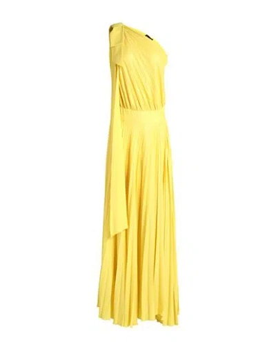 Hanita Woman Maxi Dress Yellow Size M Polyester