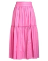 Hanita Woman Maxi Skirt Fuchsia Size 8 Cotton In Pink