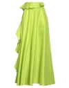 Hanita Woman Maxi Skirt Lime Green Size 4 Polyester, Nylon, Elastane In Green