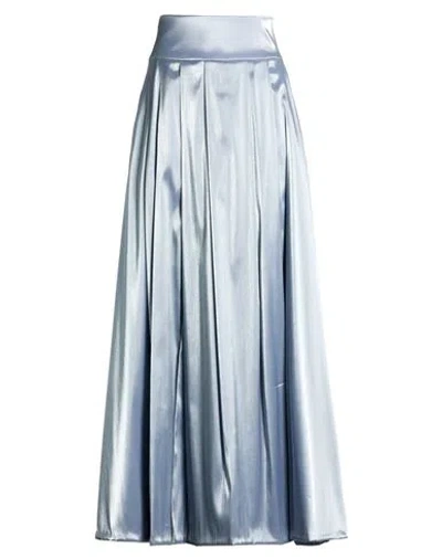 Hanita Woman Maxi Skirt Slate Blue Size 8 Polyester, Nylon, Elastane