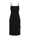 Hanita Woman Midi Dress Black Size M Polyester In Black