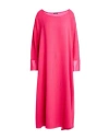 Hanita Woman Midi Dress Fuchsia Size Xl Acetate, Viscose In Pink