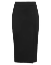 Hanita Woman Midi Skirt Black Size 10 Cotton, Nylon, Elastane In Black