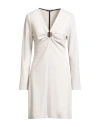 Hanita Woman Mini Dress Beige Size S Viscose, Nylon, Elastane In Neutral