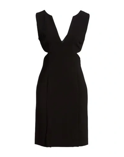 Hanita Woman Mini Dress Black Size L Polyester, Elastane