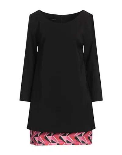 Hanita Woman Mini Dress Black Size M Polyester, Elastane