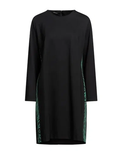 Hanita Woman Mini Dress Black Size Xl Viscose, Nylon, Elastane