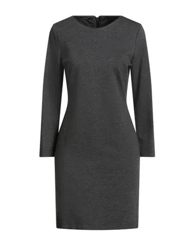 Hanita Woman Mini Dress Charcoal Size M Viscose, Nylon, Elastane In Gray