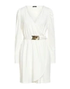 Hanita Woman Mini Dress Cream Size M Polyester, Elastane In White
