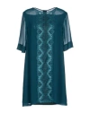 Hanita Woman Short Dress Deep Jade Size M Polyester In Green