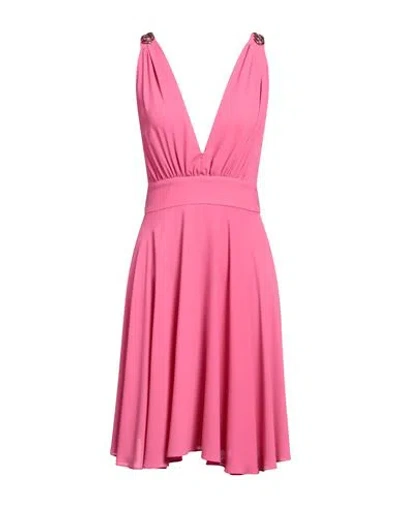 Hanita Woman Short Dress Pink Size M Polyester