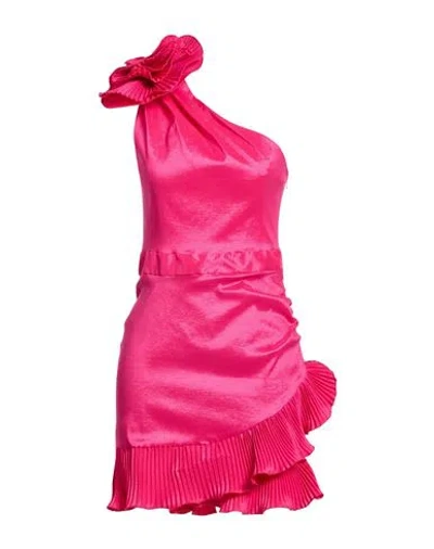 Hanita Woman Mini Dress Fuchsia Size S Polyester, Nylon, Elastane In Pink