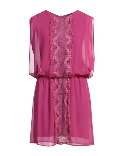 Hanita Woman Mini Dress Fuchsia Size S Polyester In Pink