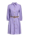 Hanita Woman Mini Dress Lilac Size Xs Cotton In Purple